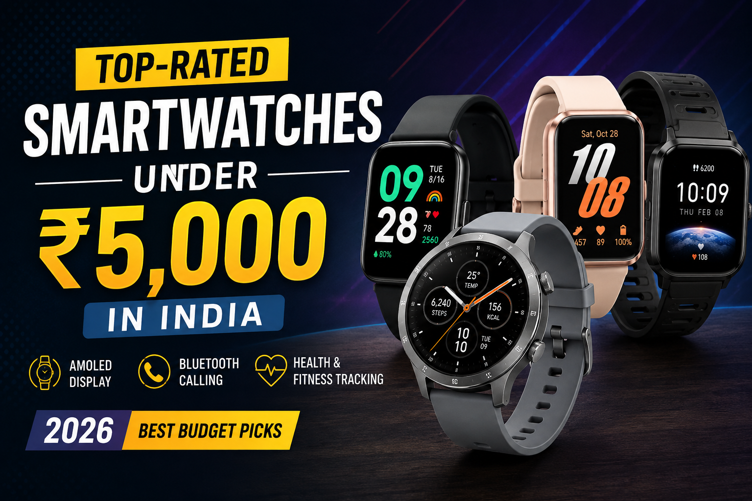 Best Smartwatches Under 5000 in India (2026): Top Budget Picks Worth Buying
